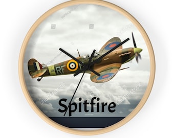 Vintage Airplane Wall Clock – Aviation Decor, Pilot Gift