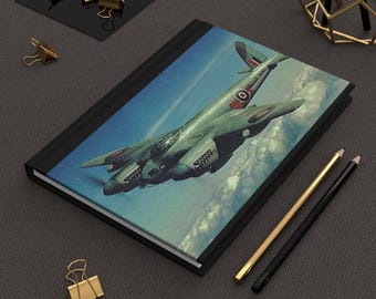 Vintage Aircraft Hardcover Journal: De Havilland Mosquito, Aviation Gift