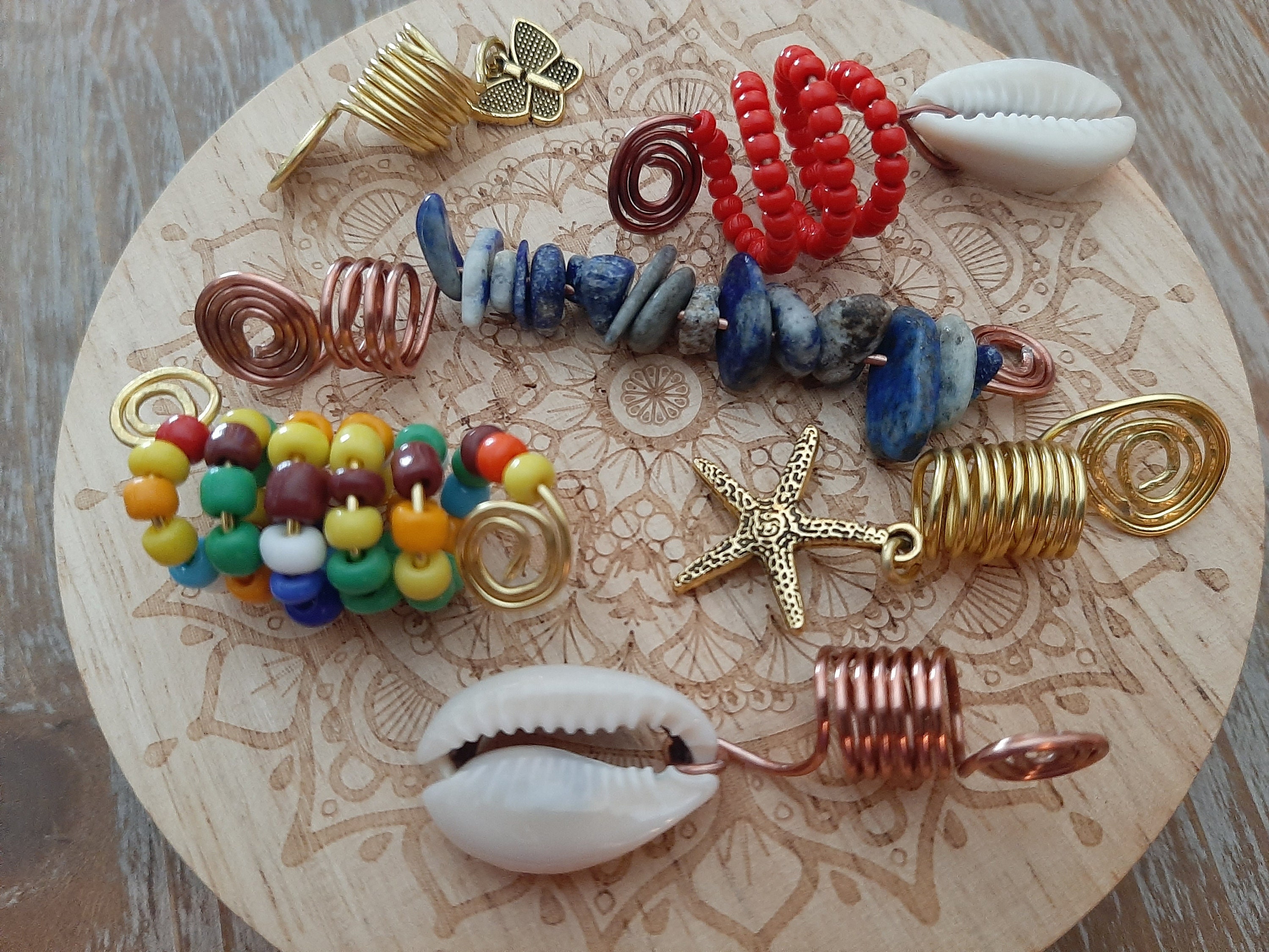 Amethyst loc jewelry dreadlock bead boho dread bead hair jewelry for braids