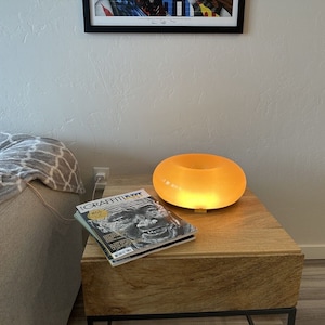 IKEA VARMBLIXT LED Table/wall Donut Lamp Orange Glass/round IKEA VARMBLIXT LED Table/wall Donut Lamp Orange Glass/round