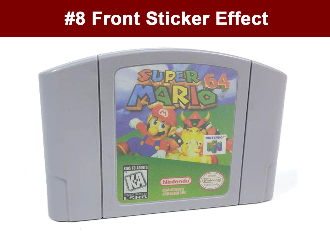 N64 game label for Nintendo 64 N64 Cartridge Spine Labels | Etsy