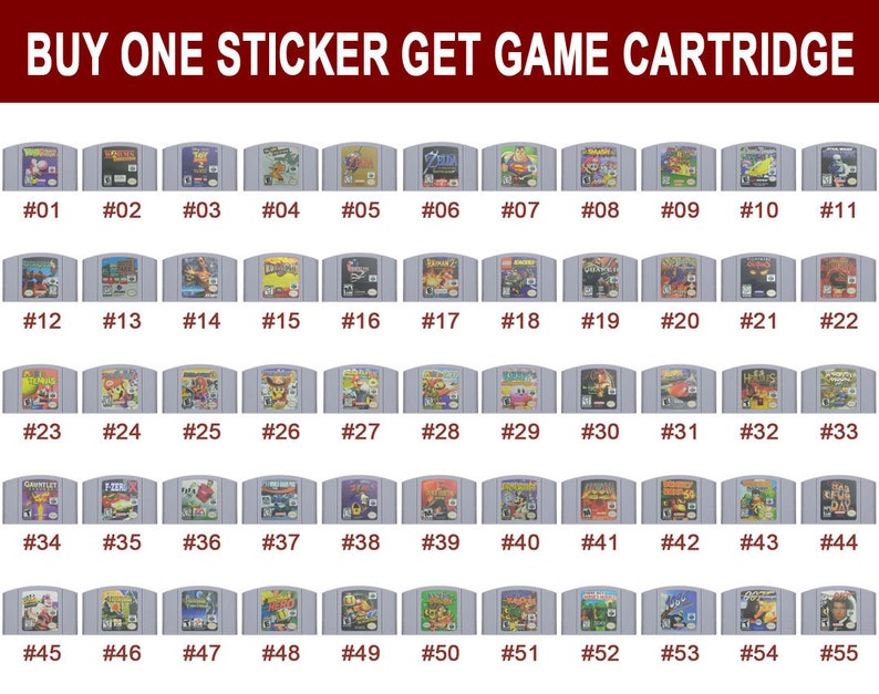 N64 Game Label For Nintendo 64 N64 Cartridge Spine Labels Etsy n64-game-label-for-nintendo-64-n64-cartridge-spine-labels-etsy