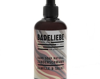 BADELIEBE - Flüssigseife Zunderschwamm Kamille Salbei