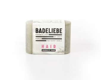 BADELIEBE HAIR -  Festes Shampoo für normales Haar mit grüner Tonerde