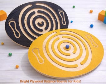 Montessori Balance Board game for kids – Wooden Sensory Learning Toy