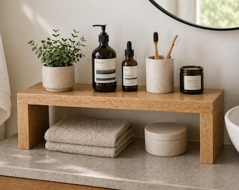 Over the Sink Shelf | Over the Stove Shelf | Kitchen Spice Organizer | Countertop Storage | Oak Wood Shelf