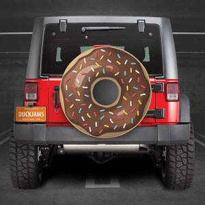 Chocolate Donut Spare Tire Cover: Funny Car Accessories