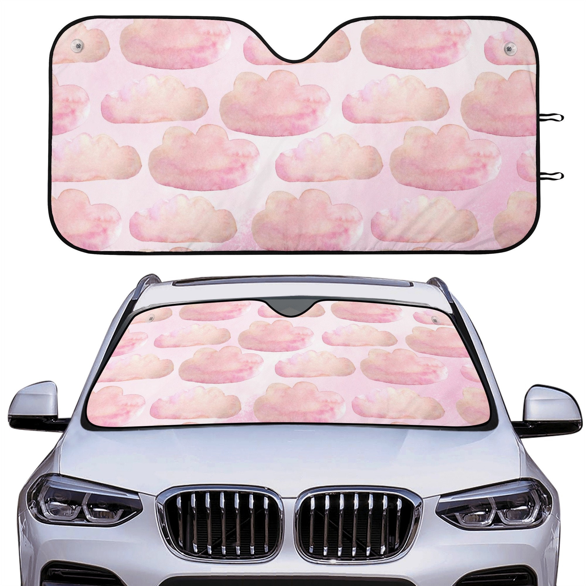 Pastel Pink Car Sun Shade for Her