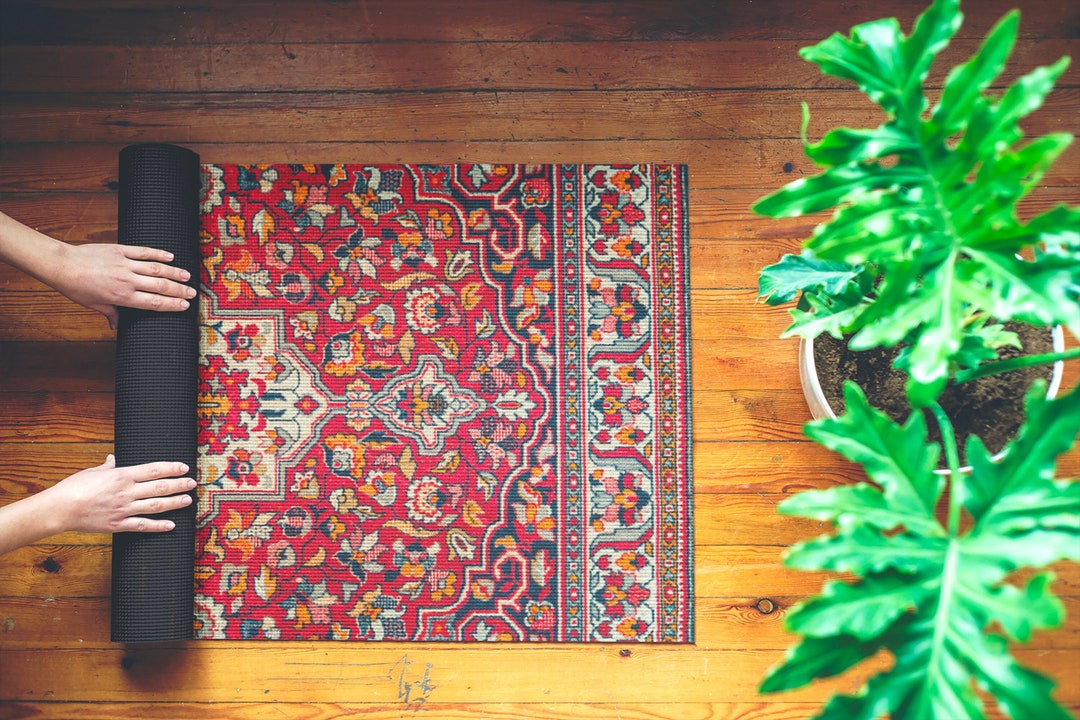 Persian Rug Printed Yoga Mat Gift for Yoga Teacher Yoga Etsy Australia