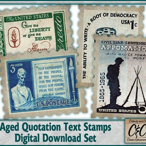 Leeftijd offerte tekst postzegels digitale download set ongewenste tijdschriften, kaarten maken, scrapbooking en knutselontwerpen