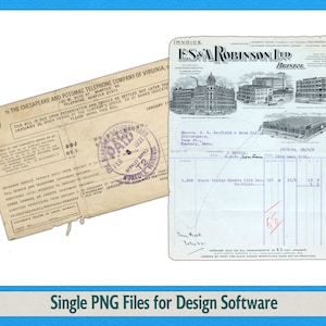 K&ouml;nnte beinhalten: Eine alte Rechnung von E.S. & A. Robinson Ltd. in Bristol, England, f&uuml;r 1.000 Test-Schneiderbl&auml;tter (110 sq. in.) zu 18/6. Die Rechnung ist vom 3/4/16 und enth&auml;lt eine handschriftliche Notiz.