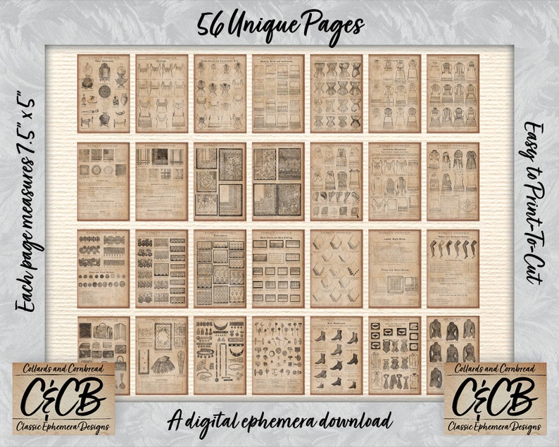 19th Century Luxury Department Store Catalog Pages Digital Etsy