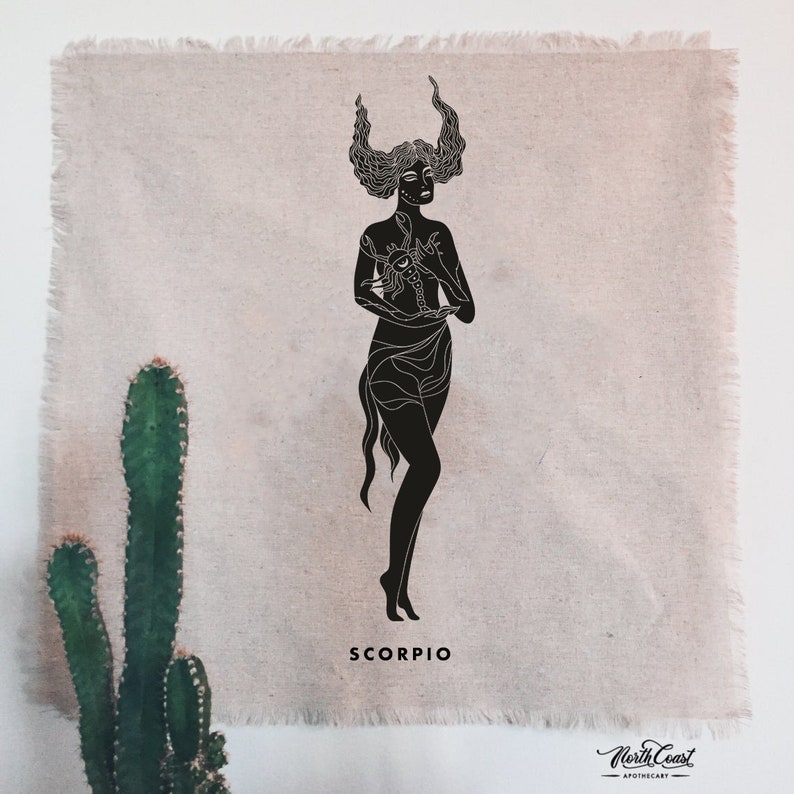 Scorpio Art Zodiac Wall Hanging Tapestery Scorpio Etsy