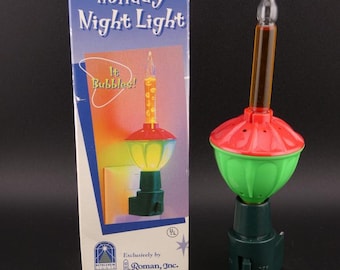 Vintage Christmas Bubble Light in Box Roman, Inc 1998