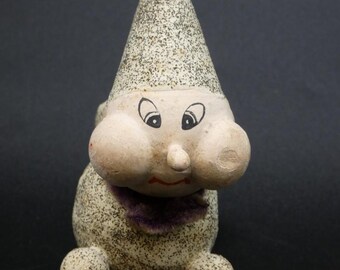 Vintage Christmas Putz Mica White Cardboard Flying Gnome Elf Japan