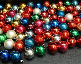 Vintage Christmas Mercury Glass Shiny Brite Ornament Lot USA 80 Crafting 1.75" B