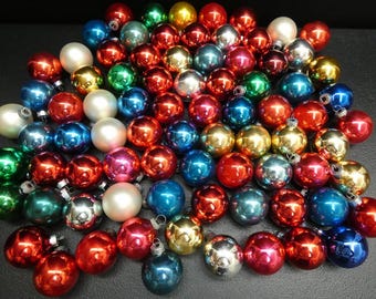 Vintage Christmas Mercury Glass Shiny Brite Ornament Lot USA 80 Crafting 1.75" A