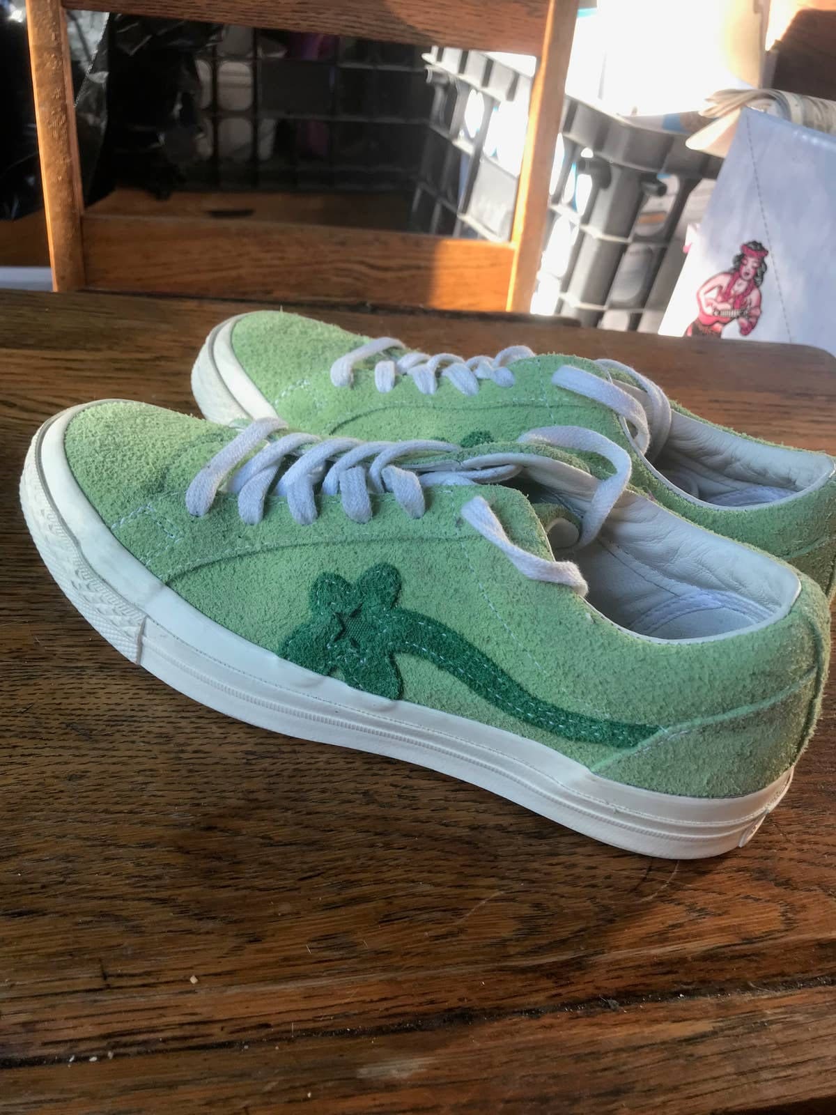 doel kleurstof Koreaans 7 Womens Converse Green Golf Le Fleur One Star Sneakers Suede - Etsy