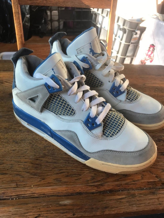 Vintage 7.5W Jordan 4 Millitary Blue Sneaker 00s Nike 6Y - Etsy