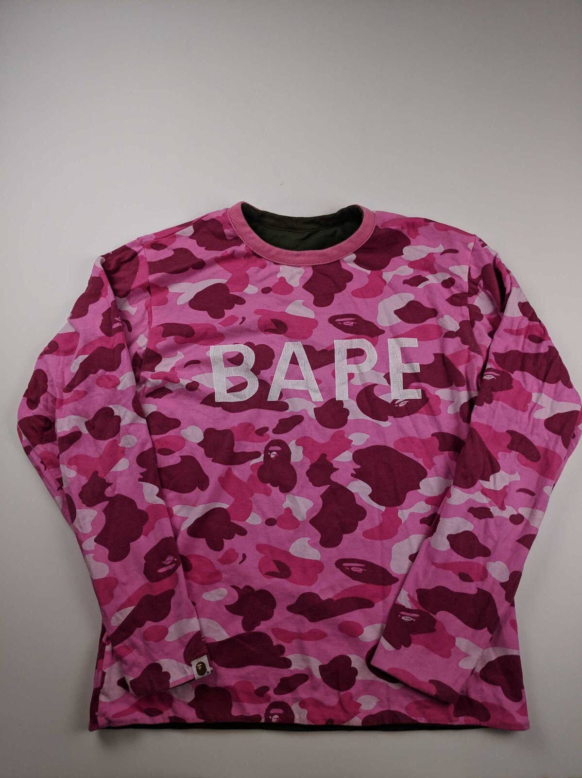 Vintage M S Bape Pink Camo Reversible Spellout Longsleeve - Etsy