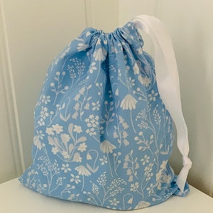 Pretty Spring Blue Fabric Gift/Storage bags