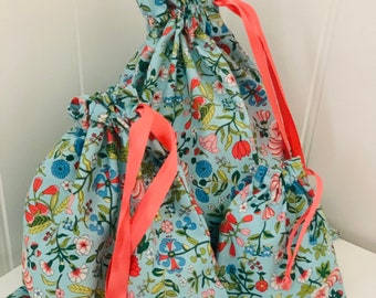 Fabric Gift Bags in Beautiful Liberty Wildflower Field fabric
