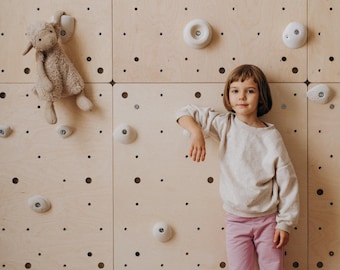 Modular Kids Climbing Wall Sets - M Size Wooden Indoor Panels with Holds