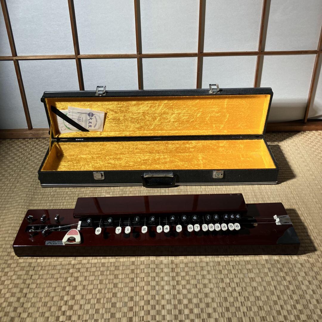 Vintage Comnics Taisho Koto Harp CK-10 Suisen Model With Case