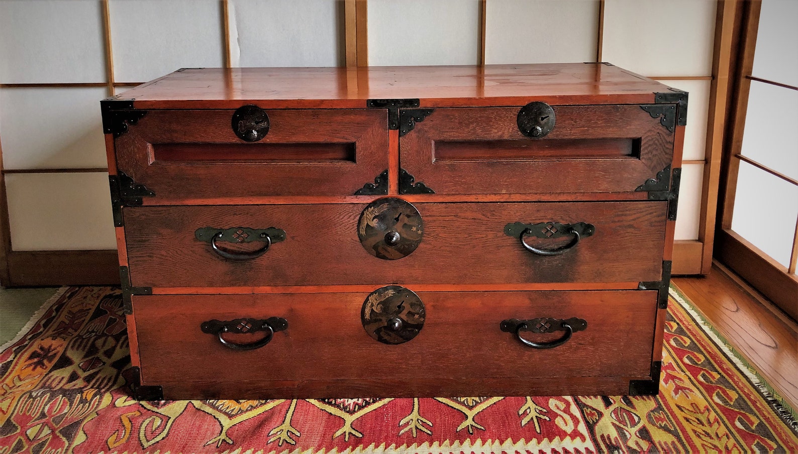 Antique Japanese Furniture Interior 1900s Tansu Craft Etsy