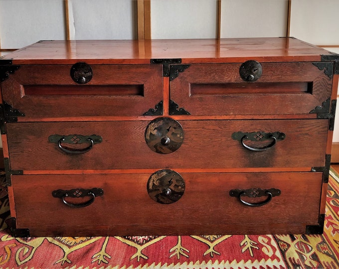Antique Japanese Furniture Interior 1900s Tansu Craft Etsy