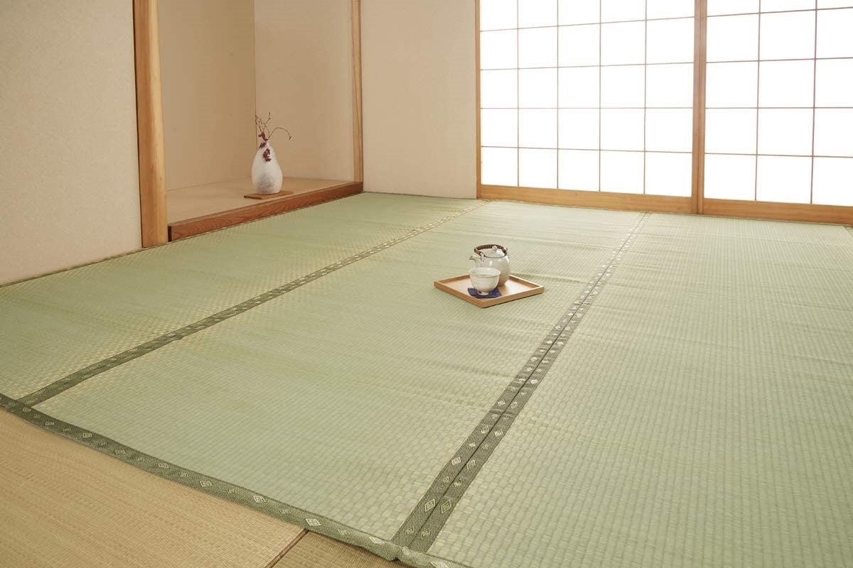 Estera de Tatami de estilo japonés, tapete grueso de yute de ratán