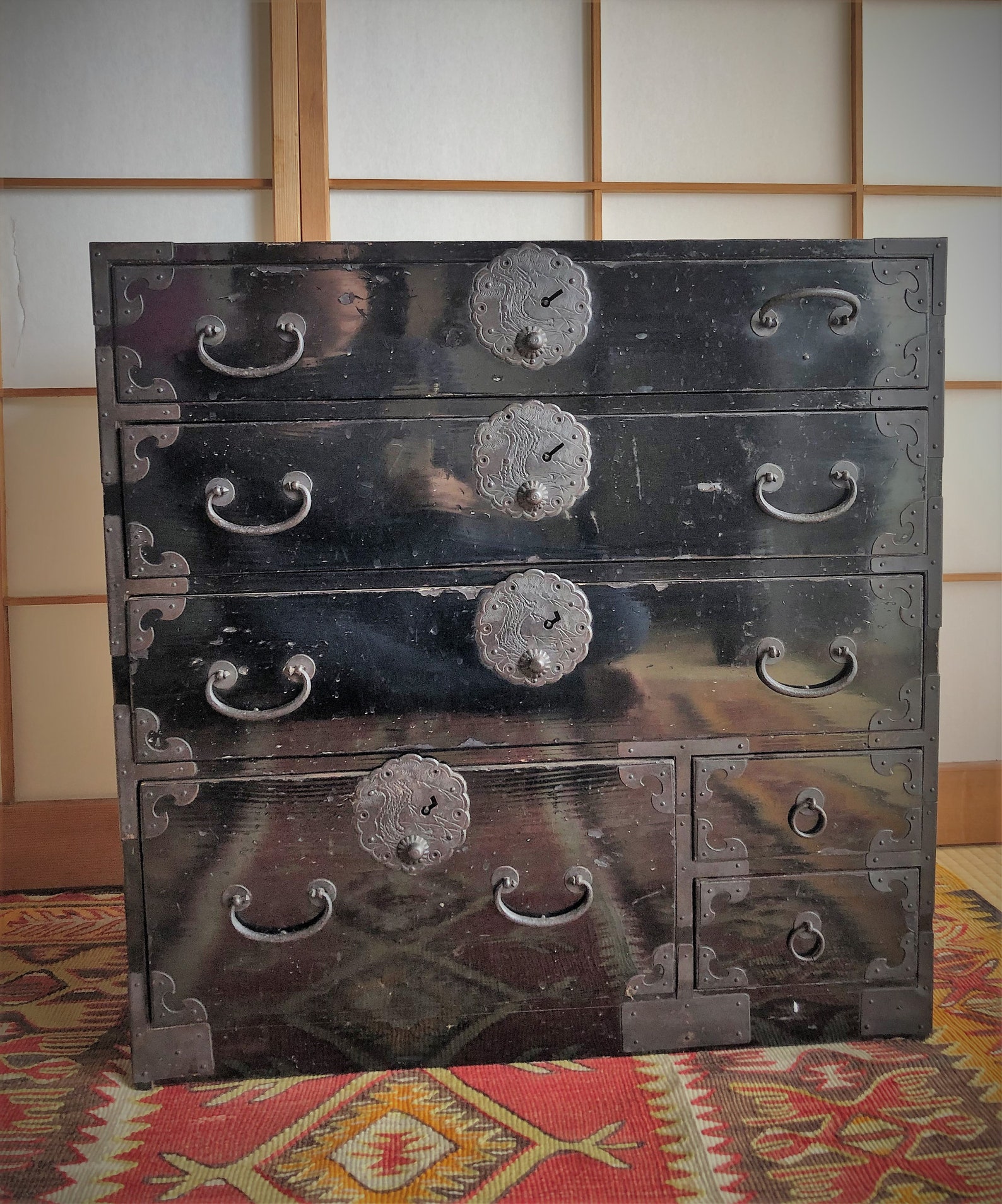 Muebles japoneses antiguos Muebles Muebles Archivador Isho | Etsy