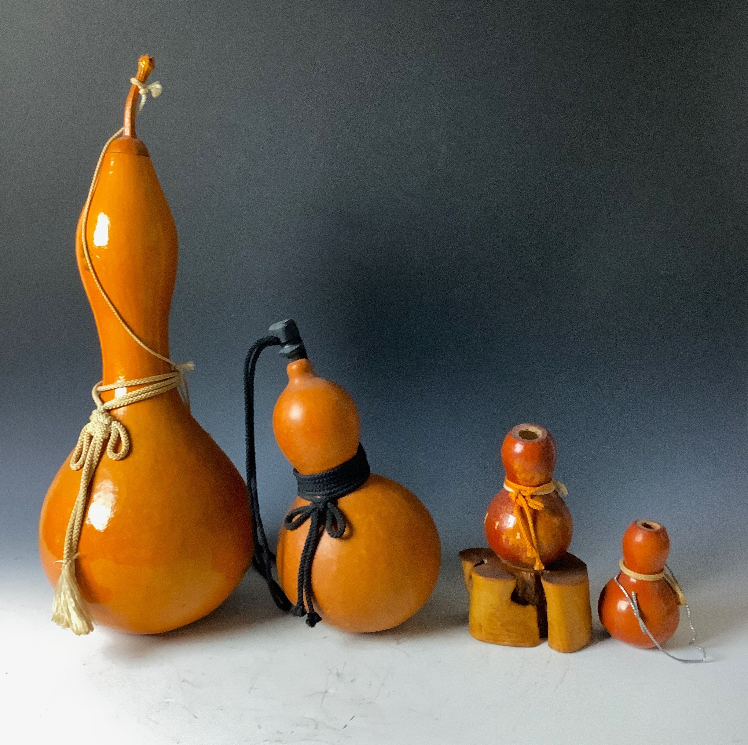 4 of Antique Japanese Lacquered Calabash Ornament, Hyotan, GOURD