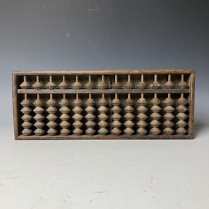 Ábaco Soroban japonés antiguo: calculadora de madera hecha a mano