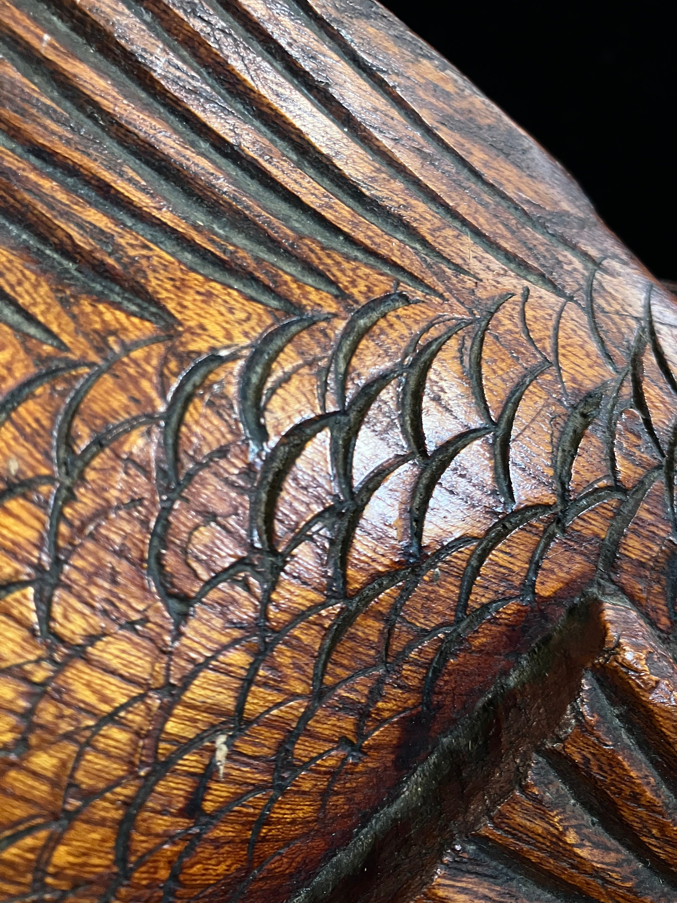 Vintage Wooden Fish Decor From Japan - Koi Shape - Jizaikagi