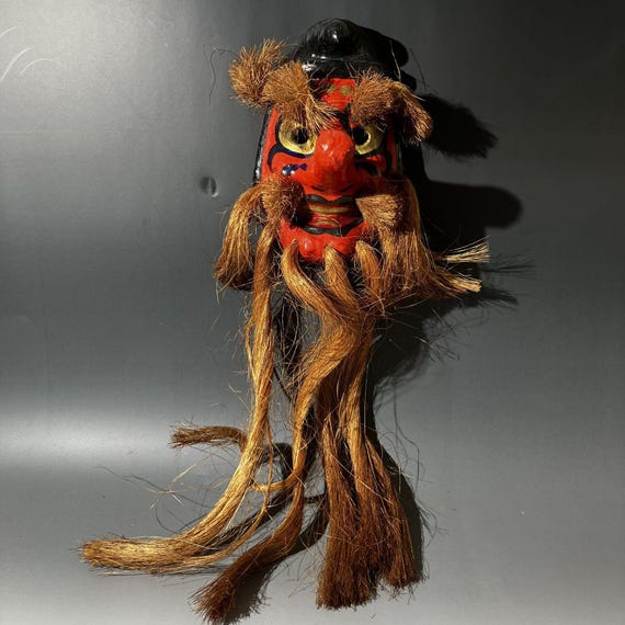 Japanese Antique Tengu Mask - Festival Mask – L. 22cm / 8.6in