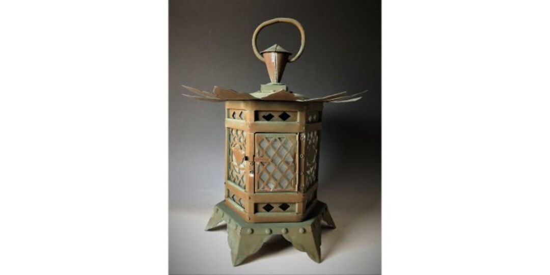 Japanese Copper Lantern for Garden Pagoda Lantern Temple Etsy