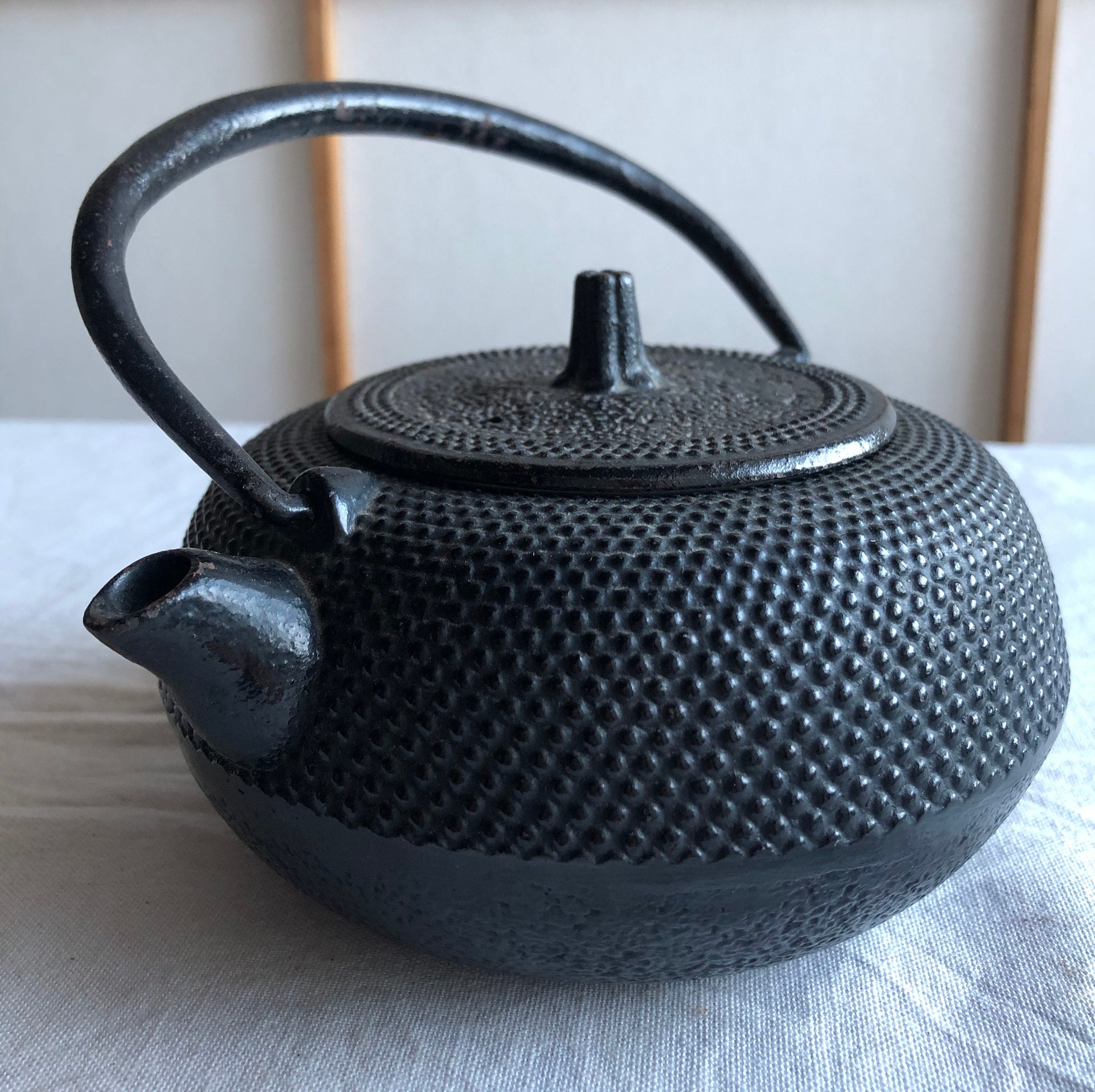 Japanese Vintage Cast Iron Teapot genuine Nanbu Tetsubin 600ml Etsy