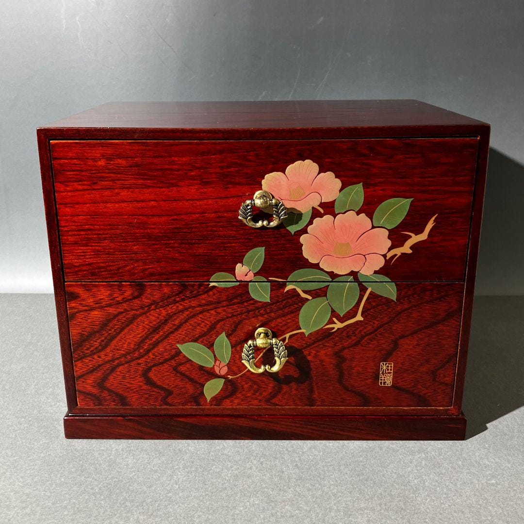 Antique Japanese Calligraphy Box - Etsy