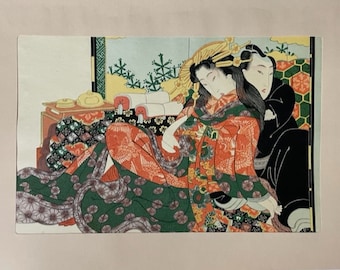 Hand-Printed Reprint of Ukiyo-e - Japanese Original Woodblock Print - by Artist" 14x9.8in