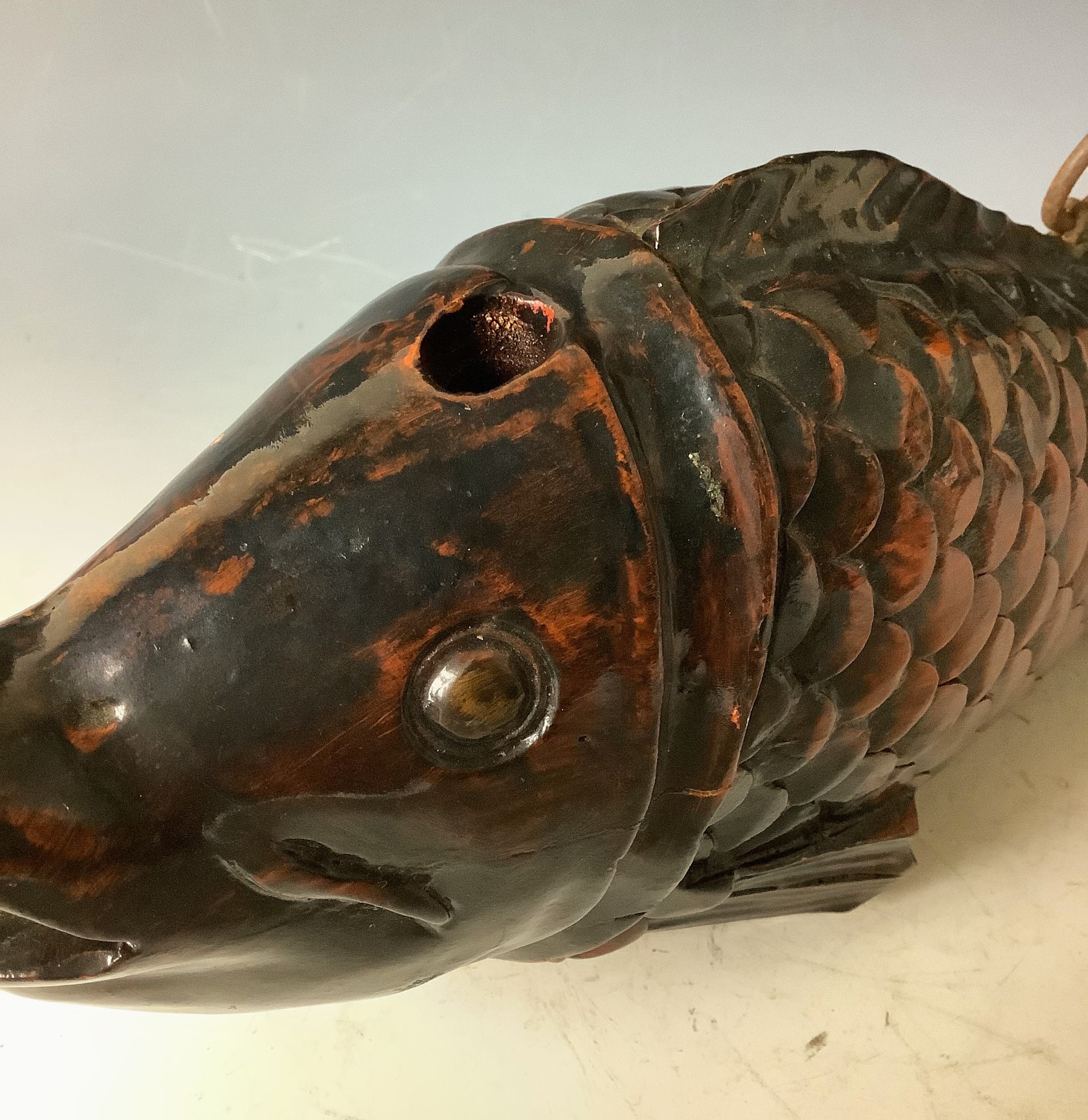 Vintage Wooden Fish Sculpture From Japan - Koi Fish - Fish
