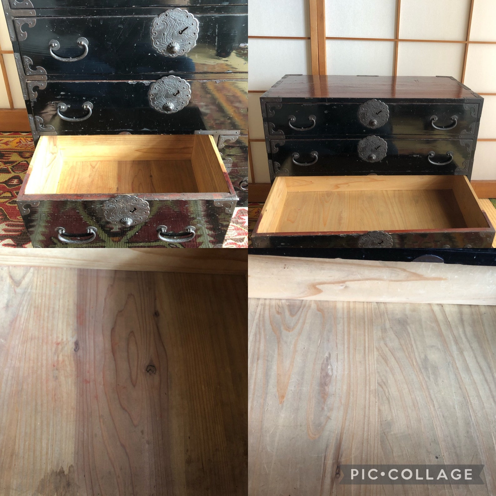 Muebles japoneses antiguos Muebles Muebles Archivador Isho Etsy