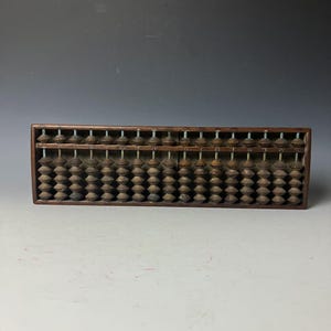 Ábaco Soroban japonés antiguo: calculadora de madera hecha a mano