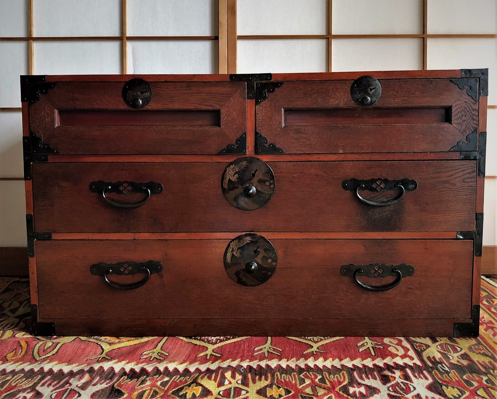 Antique Japanese Furniture Interior 1900s Tansu Craft Etsy