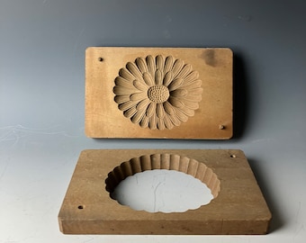 Japanse houten cakevorm | chrysantenontwerp | Authentieke Kashigata voor traditionele bakkunst | Handgesneden handwerk