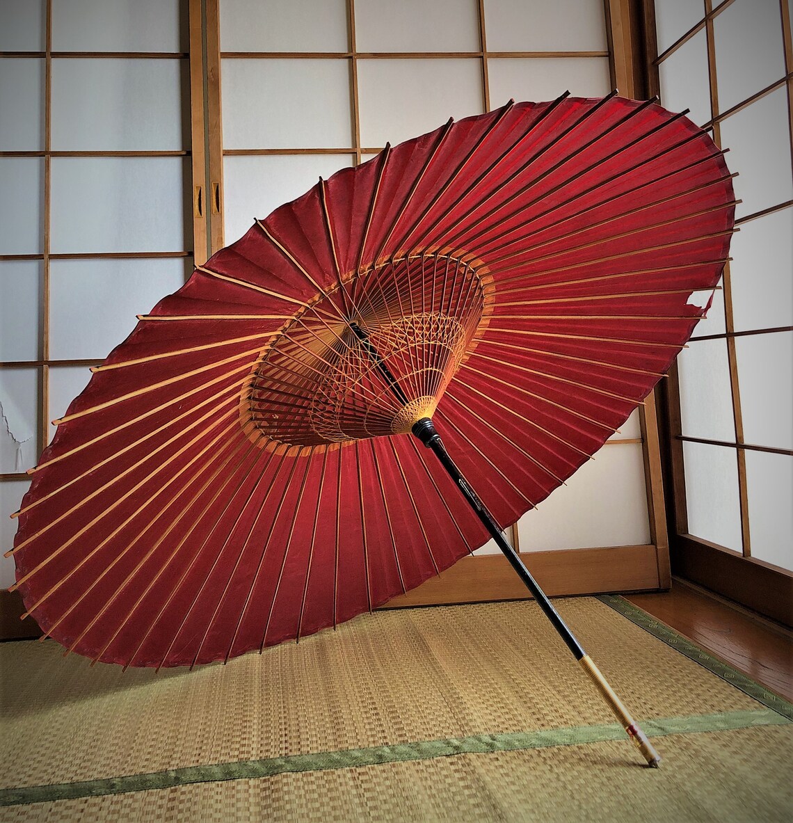 Japanese Traditional Umbrella WAGASA Bangasa Samurai Paper Etsy