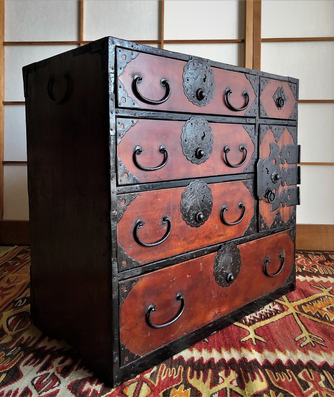 Antique Japanese Furniture Interior 1800s Tansu Craft Etsy