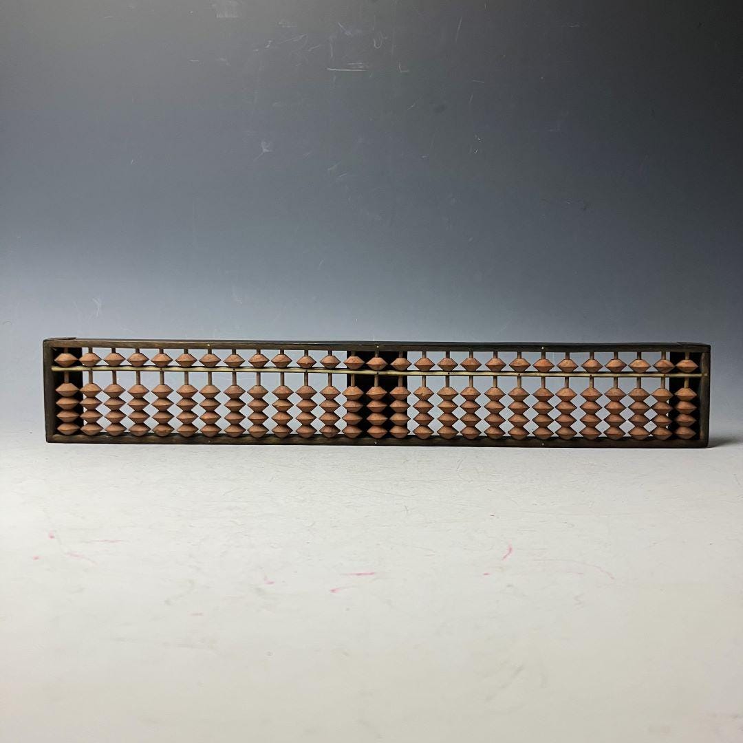 Vintage Japanese Soroban Abacus – Handmade Wooden Calculator