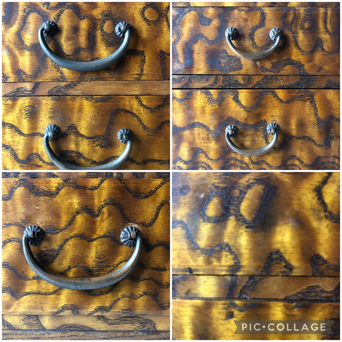 Japanese Vintage Small Wood Grain Furniture Tool Box Etsy