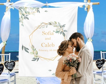 Custom Wedding Backdrop, Wedding Tapestry for Reception, Wedding Decoration, Custom Wedding Backdrop